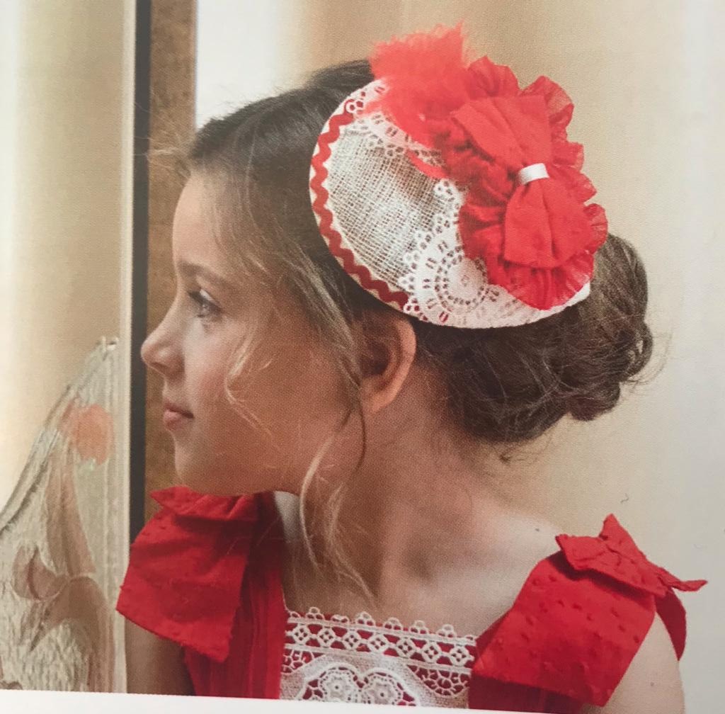 DOLCE PETIT Tocado combinado rojo DOLCE PETIT