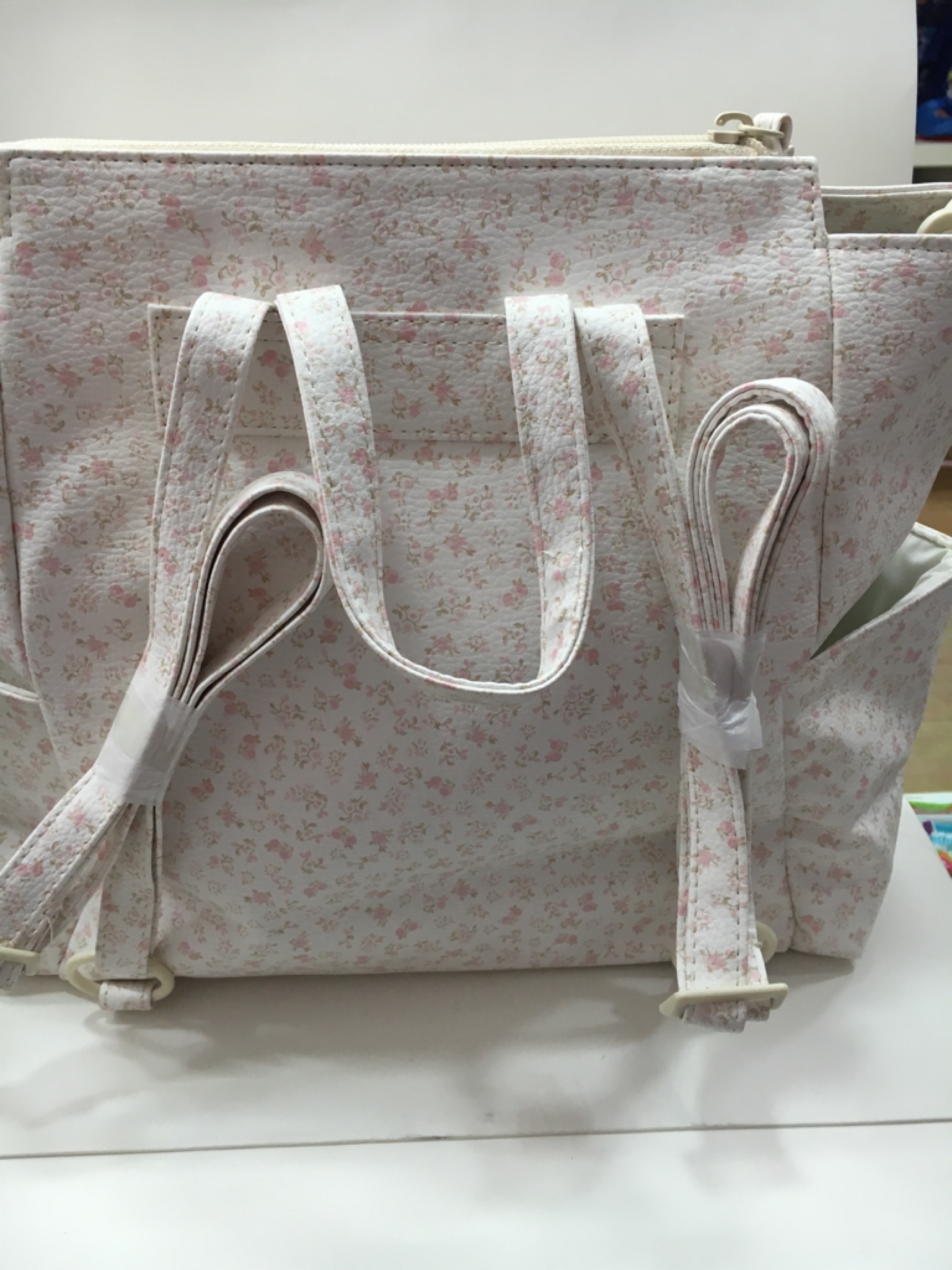 PASITO A PASITO Mochila maternal LAFORET flor rosa