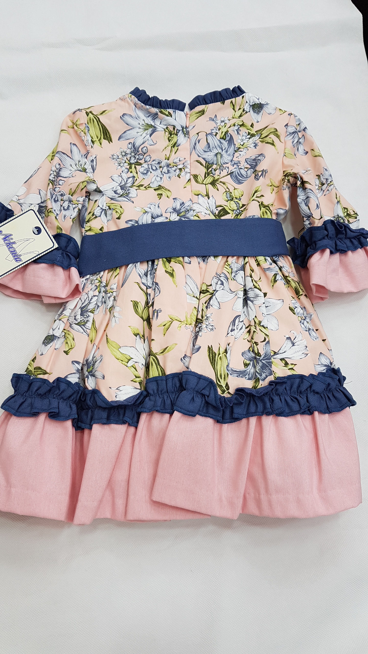 NEKENIA Vestido estampado rosa-azul