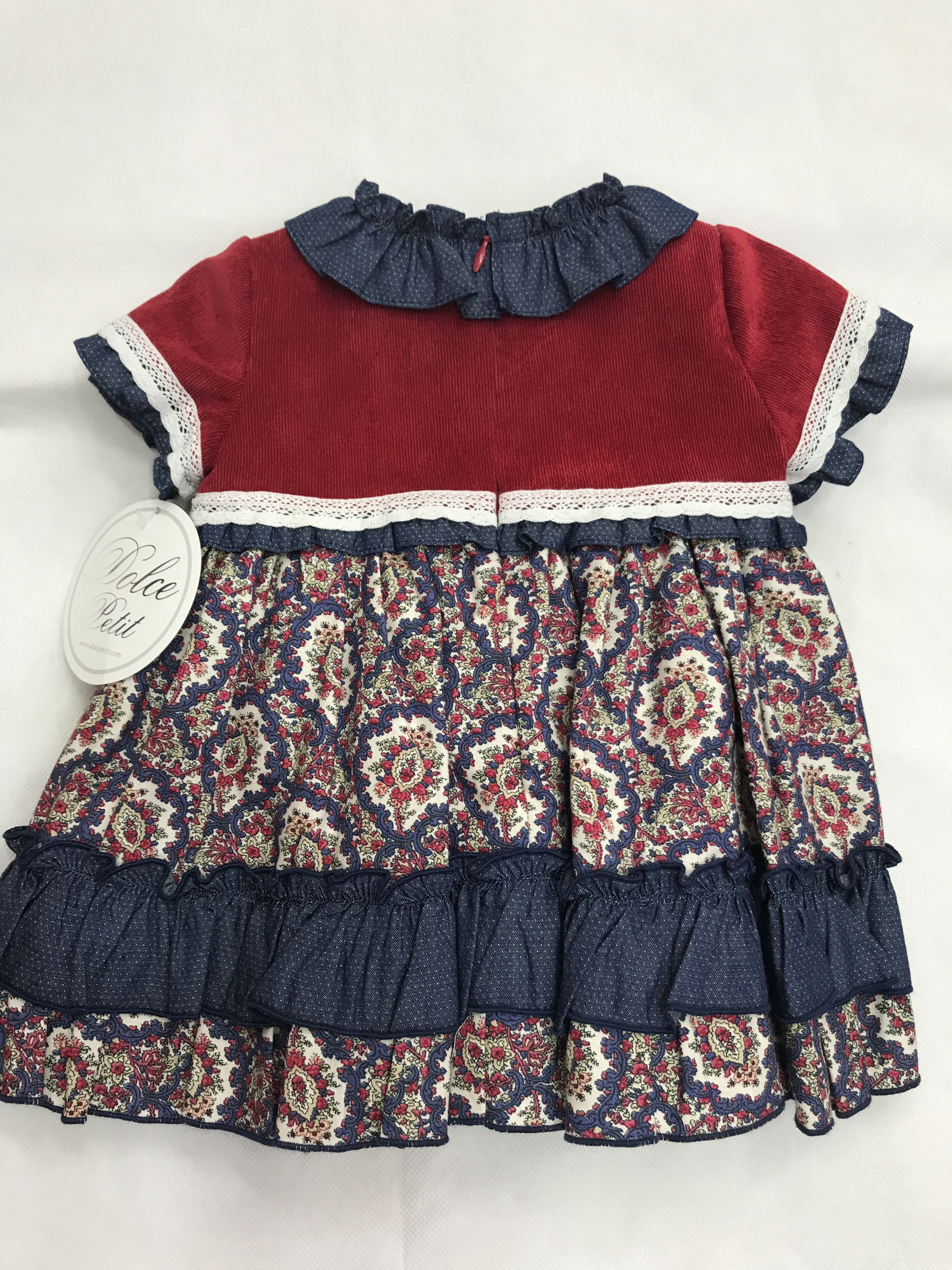 DOLCE PETIT Vestido bebe combinado