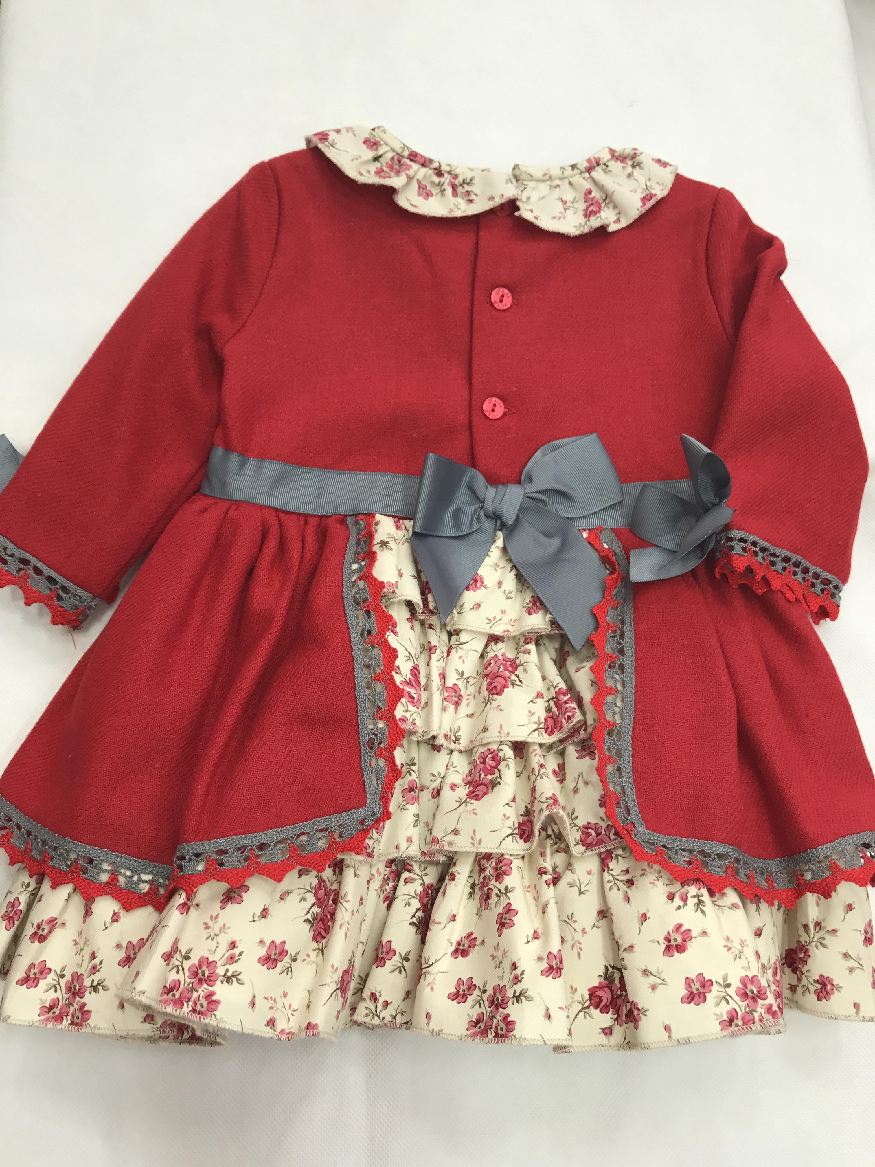 DOLCE PETIT Vestido infantil pa�o rojo