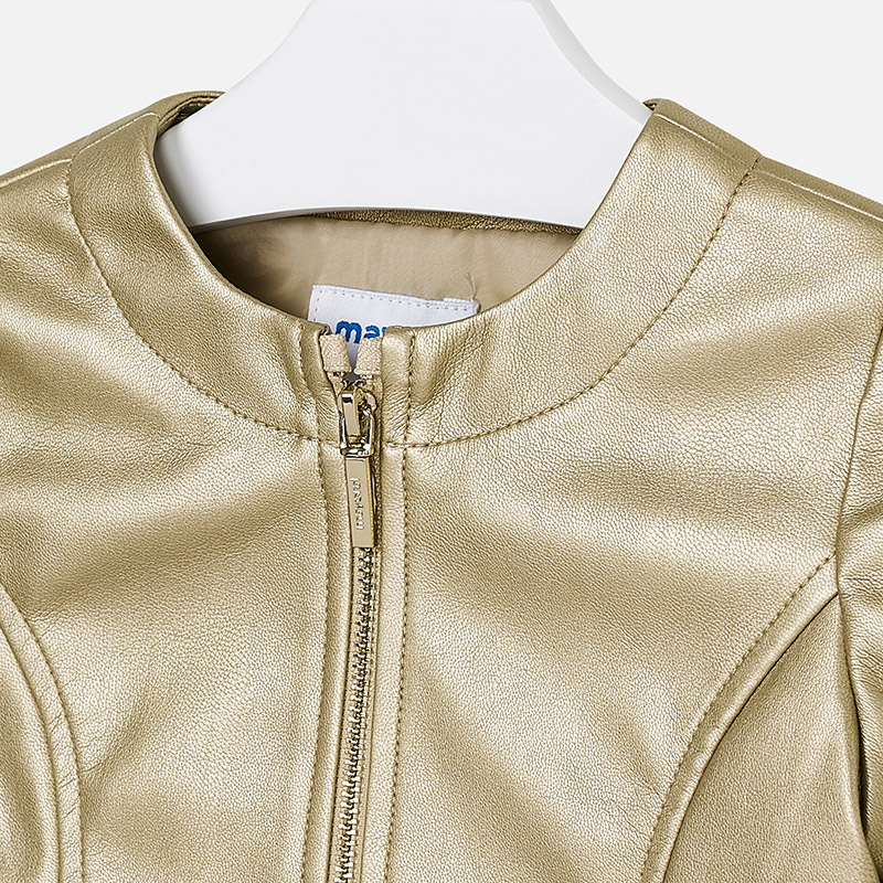 MAYORAL Chaqueta polipiel volante Dorada