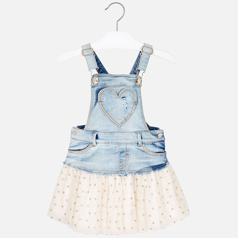 MAYORAL Falda peto tejano tul Glitter