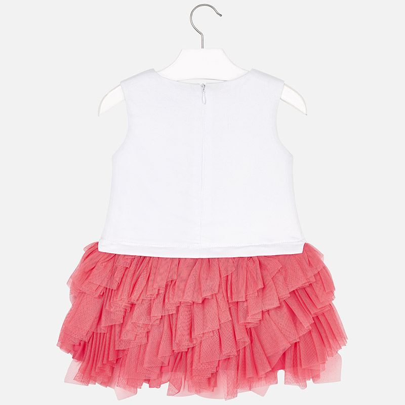 MAYORAL Vestido combinado tul Coral