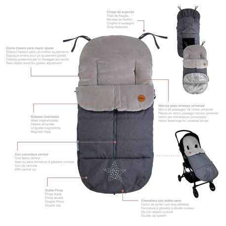 TUC TUC Saco Invierno B�sico Negro Estrella