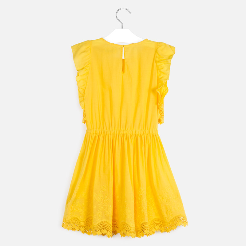 MAYORAL Vestido bordado amarillo