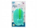 KIOKIDS Cuenco doble antideslizante azul