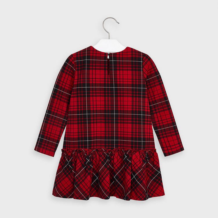 MAYORAL Vestido cuadros ni�a Rojo