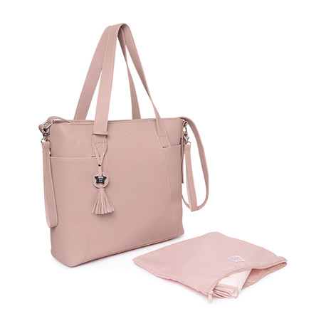 TUC TUC Bolso panera + cambiador love rosa