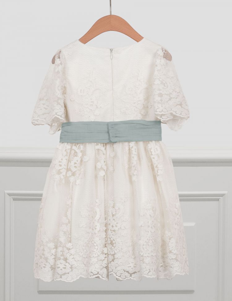 ABEL & LULA Vestido tul bordado Crema