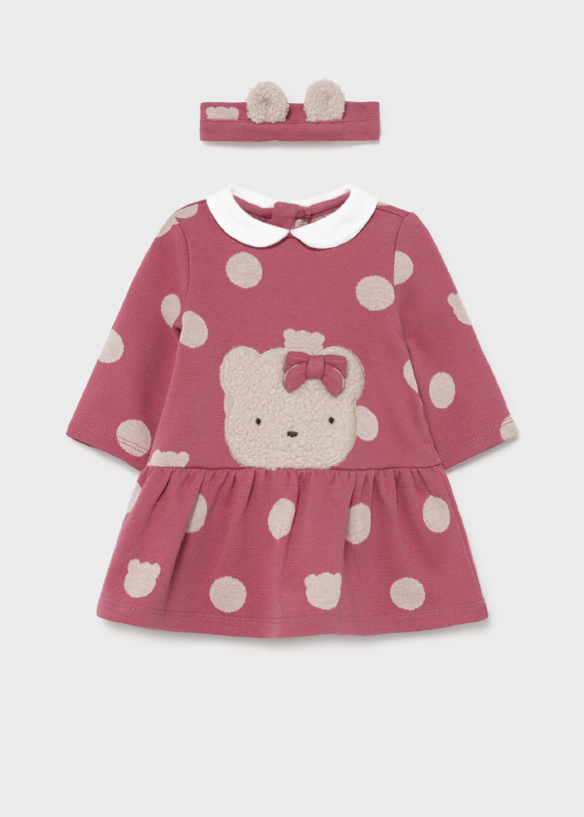 MAYORAL Vestido punto lunares Cranberry