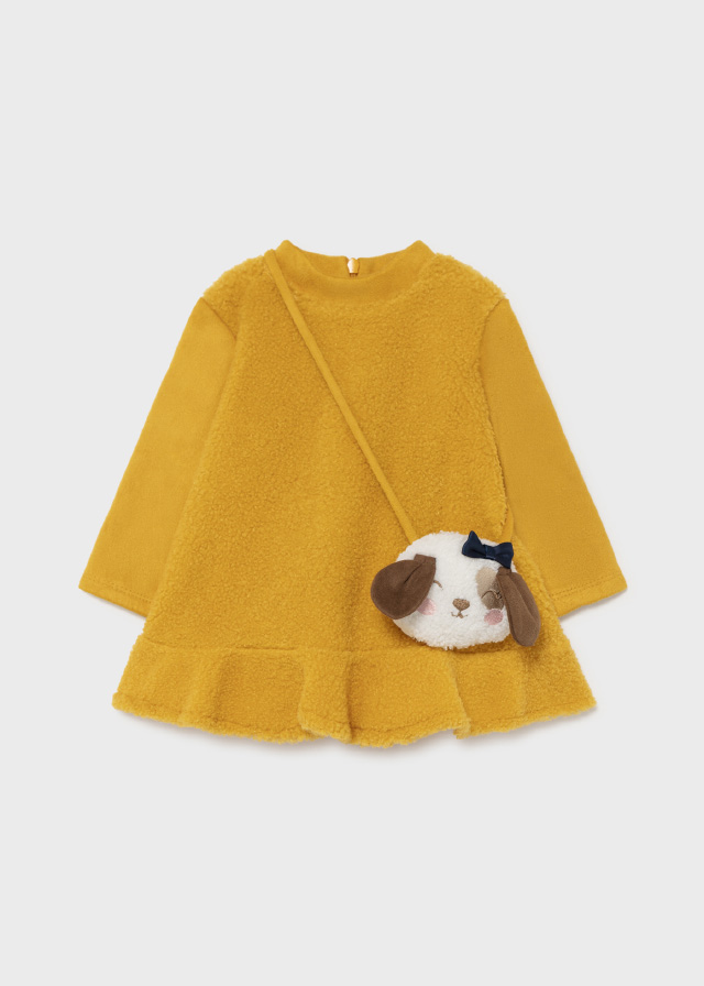 MAYORAL Vestido con bolso Mostaza