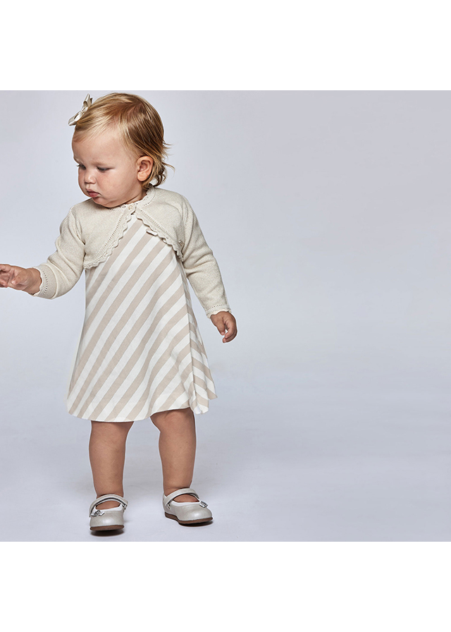 MAYORAL Vestido punto rayas Lino 