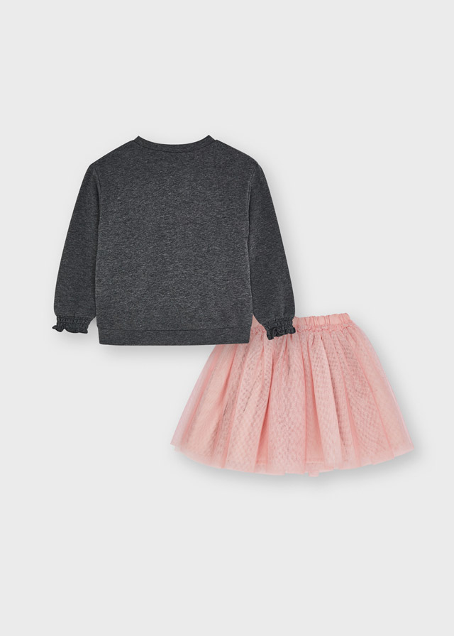 MAYORAL Conjunto falda tul Rosa palo ni�a 