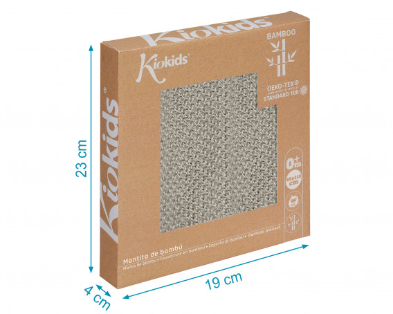 KIOKIDS Mantita Bamb� Gris