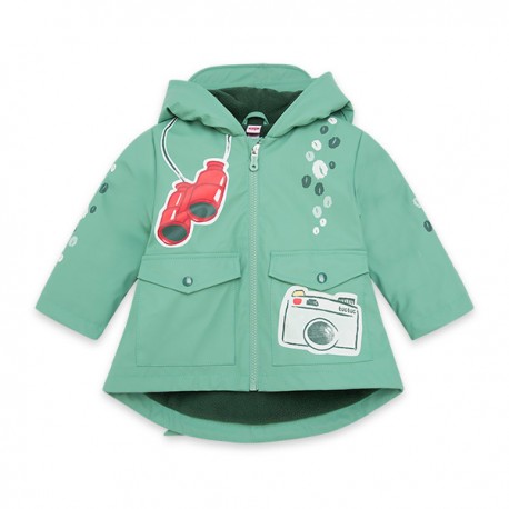 TUC TUC Gabardina con capucha ni�o verde Highlands