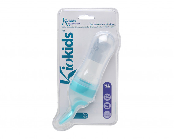 KIOKIDS Cuchara dispensadora de papilla AZUL