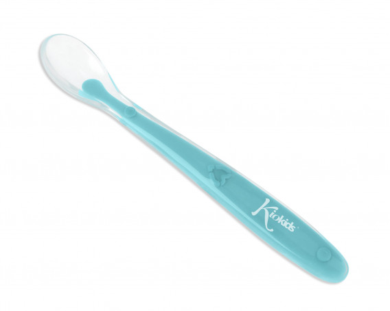 KIOKIDS Cuchara en silicona AZUL