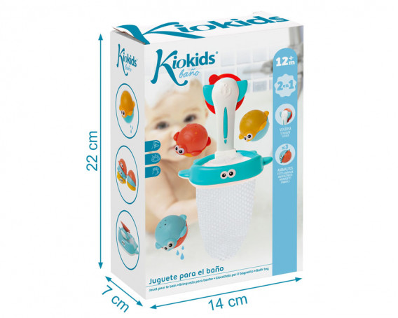 KIOKIDS Canasta y red de pesca 2 en 1 