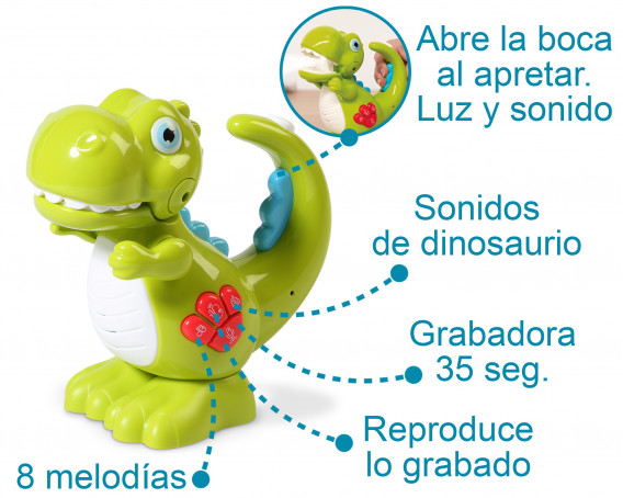 KIOKIDS Juguete dinosaurio interactivo