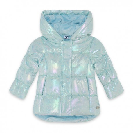 TUC TUC Parka brillo con capucha ni�a azul Glaciar 