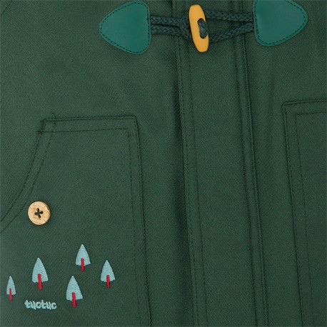 TUC TUC Parka acochada con capucha ni�o verde Highlands