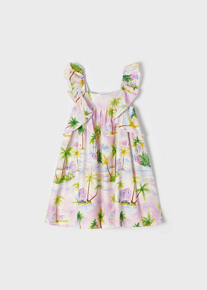 MAYORAL Vestido algod�n estampado ni�a Malva 