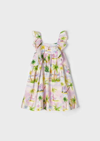 MAYORAL Vestido algod�n estampado ni�a Malva 
