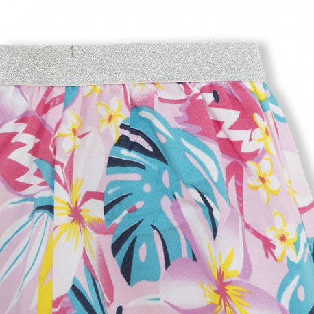 TUC TUC Conjunto camiseta y shor rosa estampado flores Tahiti 