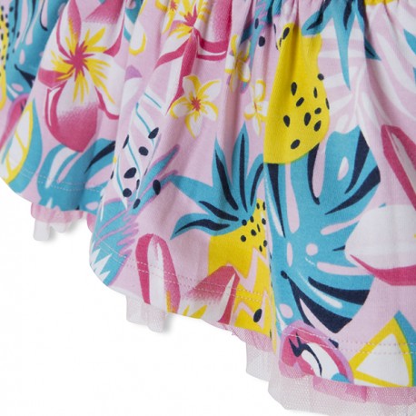 TUC TUC Vestido punto tul y manga corta rosa Tahiti 