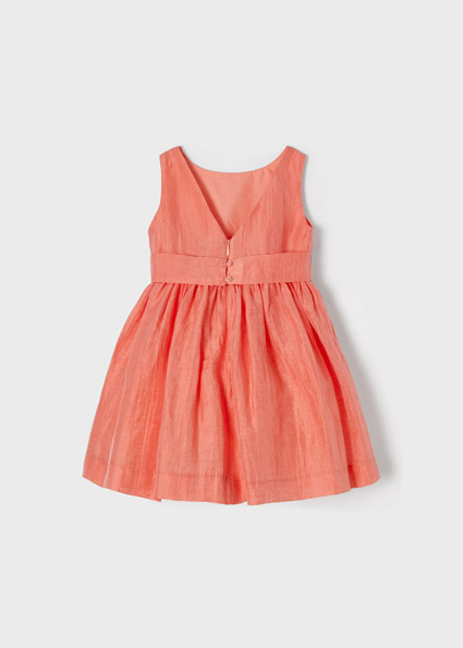 MAYORAL Vestido cinta flor Coral 
