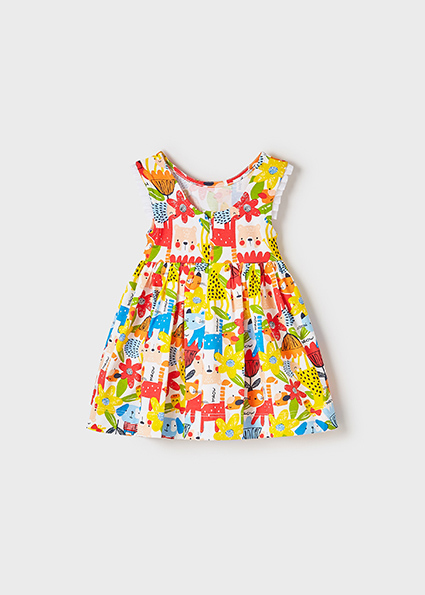 MAYORAL Vestido punto estampado Animales 