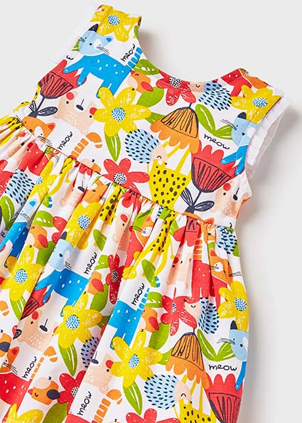 MAYORAL Vestido punto estampado Animales 