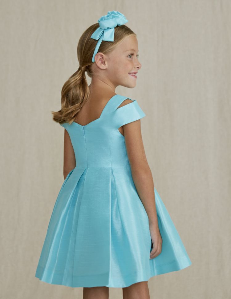 ABEL & LULA Vestido shantung Turquesa 