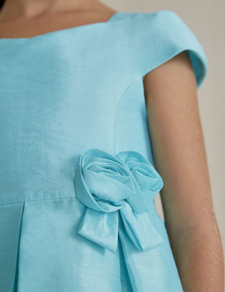 ABEL & LULA Vestido shantung Turquesa 