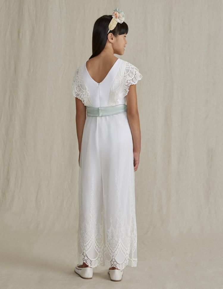 ABEL & LULA Mono largo tul bordado Crema 