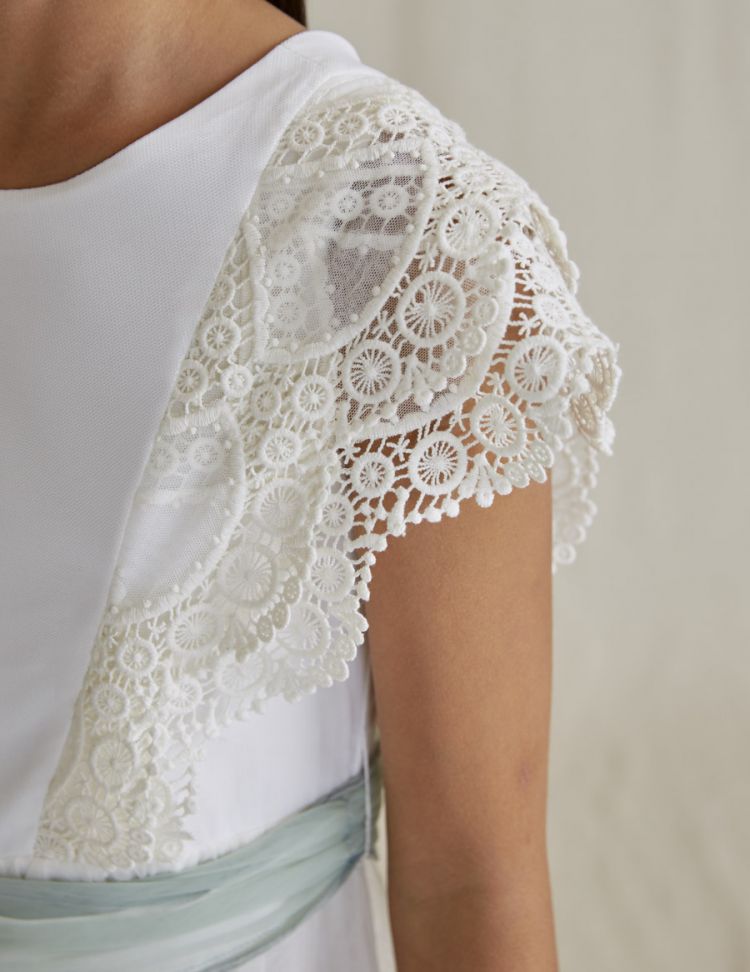 ABEL & LULA Mono largo tul bordado Crema 