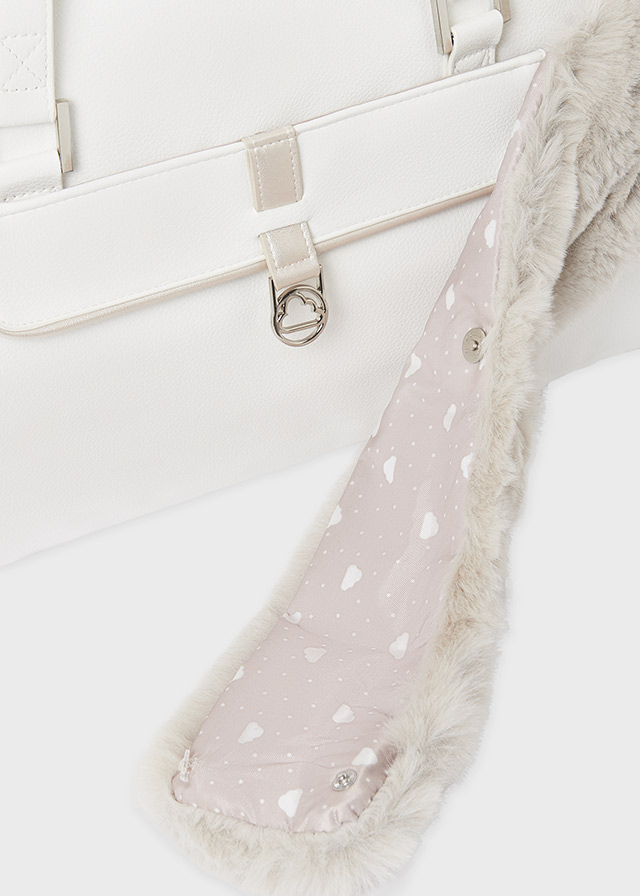 MAYORAL Bolso maternidad detalle pelo Crudo 