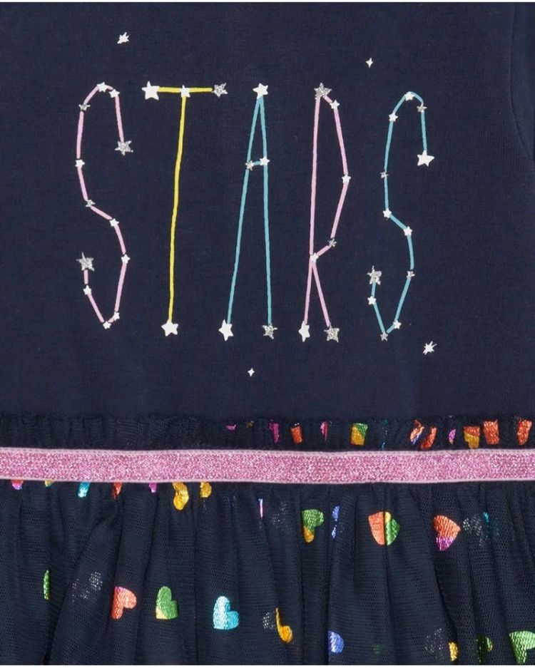 TUC TUC Vestido punto y tul azul ni�a Galaxy friends