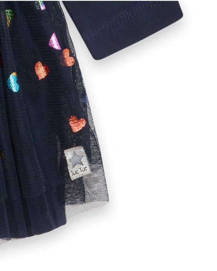 TUC TUC Vestido punto y tul azul ni�a Galaxy friends