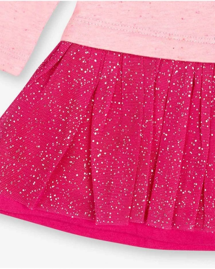 TUC TUC Vestido punto y tul rosa ni�a Magic