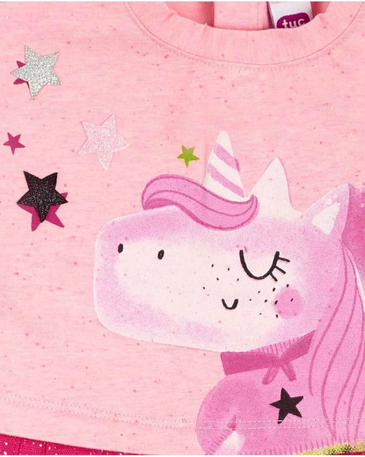 TUC TUC Vestido punto y tul rosa ni�a Magic