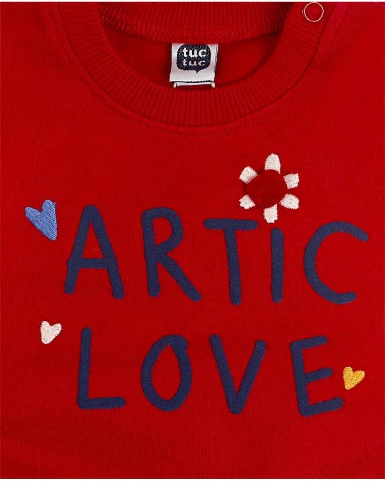 TUC TUC Sudadera y legging felpa rojo ni�a Fishing club 