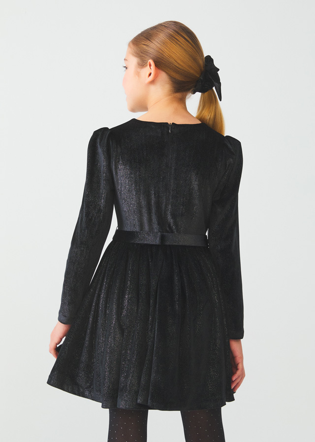 ABEL & LULA Vestido terciopelo glitter ni�a Negro 