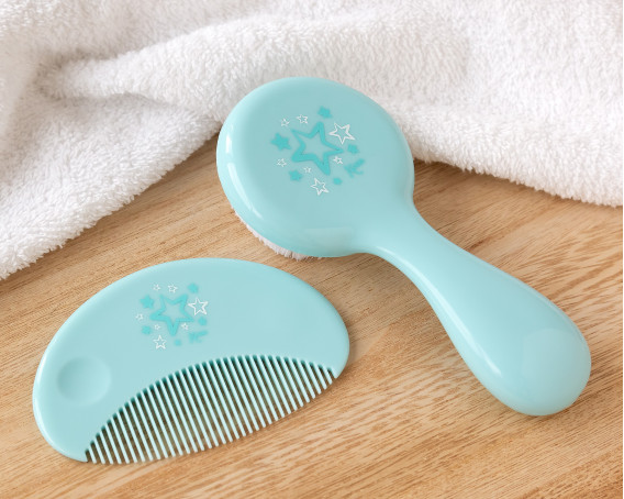 KIOKIDS Set peine y cepillo azul