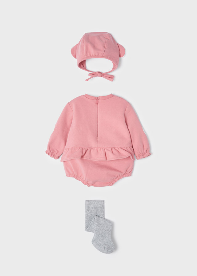 MAYORAL Conjunto pelele con leotardo y gorro Cuarzo