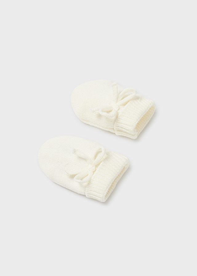 MAYORAL Conjunto de gorro con manoplas Crudo