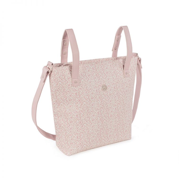 PASITO A PASITO Bolso panera Flower Mellow Rosa