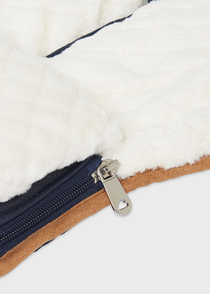 MAYORAL Saco de silla polipiel y pelo Navy