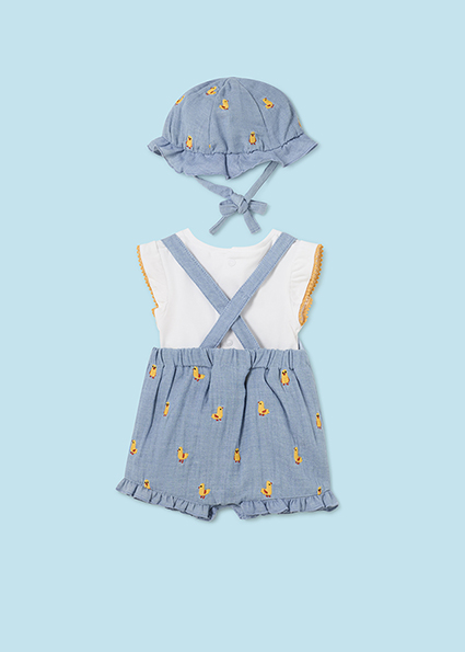 MAYORAL Conjunto peto con gorro Pollito